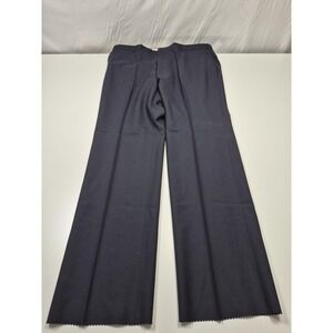 John Alexander Dress Pants Mens 44x36 Blue Wool Flat Front USA Unhemmed NWOT